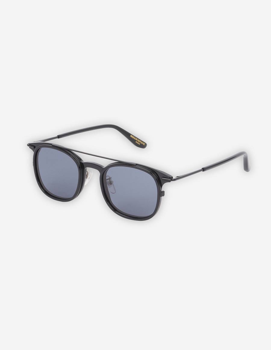 Black Women\'s Maison Kitsune Mk X Khromis Metal Frame Sunglasses Accessories | AU-Y0237