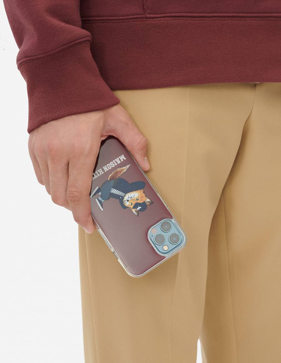 Burgundy Women's Maison Kitsune Dressed Fox Phone Case Accessories | AU-S0416