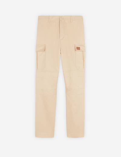 Beige Men's Maison Kitsune Cafe Army Pants | AU-X0638