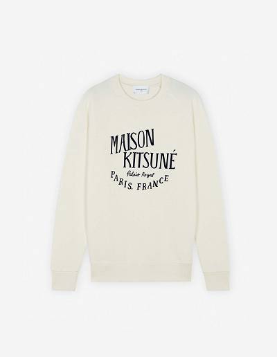 Beige Men's Maison Kitsune Palais Royal Classic Sweatshirts | AU-G0597