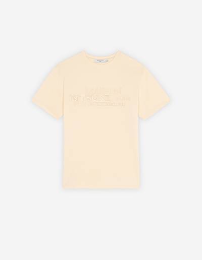 Beige Men's Maison Kitsune Rue Richelieu Relaxed T Shirts | AU-F0335