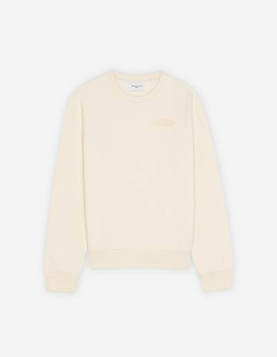 Beige Men's Maison Kitsune Rue Richelieu Regular Sweatshirts | AU-M0286