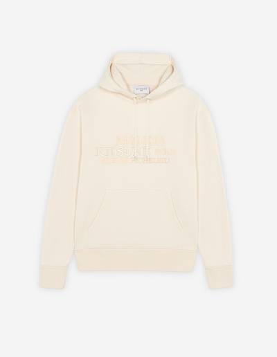 Beige Men's Maison Kitsune Rue Richelieu Classic Hoodies | AU-Q0311