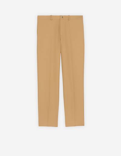 Beige Men's Maison Kitsune Suit Pants | AU-X0319