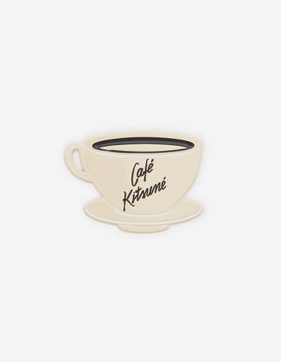 Beige Women's Maison Kitsune Pins Cafe Kitsune Cup Accessories | AU-Q0282