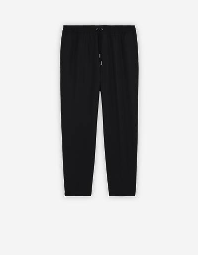 Black Men's Maison Kitsune Drawstring Pants | AU-C0376