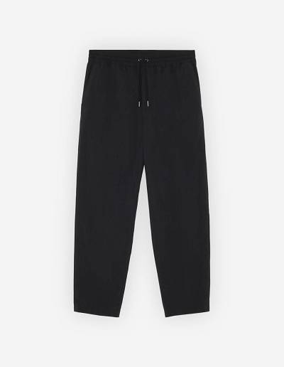 Black Men's Maison Kitsune Drawstring Pants | AU-H772