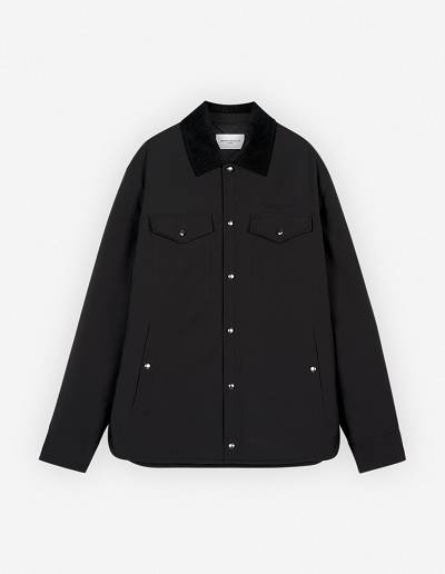 Black Men's Maison Kitsune Padded Jackets | AU-V0665