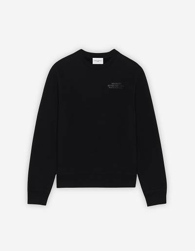 Black Men's Maison Kitsune Rue Richelieu Regular Sweatshirts | AU-S0125