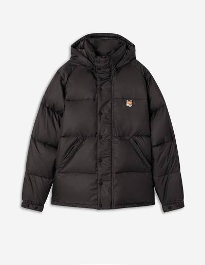 Black Men's Maison Kitsune Short Down Jackets | AU-Y0701