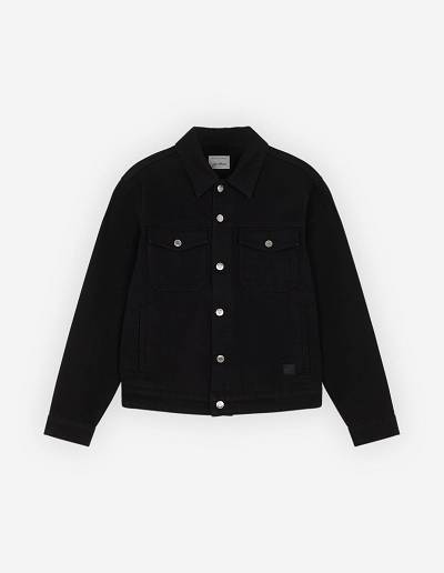 Black Women's Maison Kitsune Cafe Trucker Jackets | AU-W0397