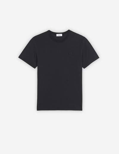 Black Women's Maison Kitsune Patch Profile Fox Cafe Classic T Shirts | AU-K0795