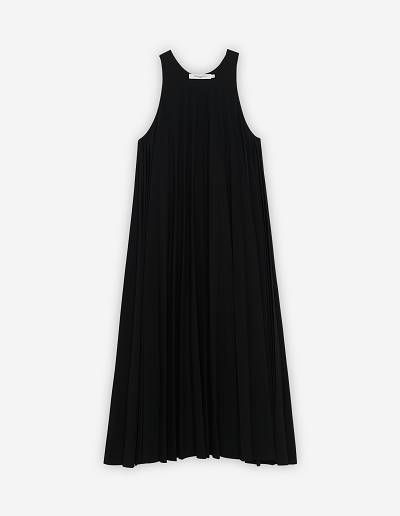 Black Women's Maison Kitsune Pleated Dress | AU-K0883