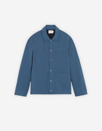 Blue Men's Maison Kitsune Technical Worker Jackets | AU-K0940