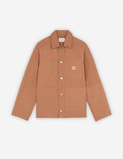 Brown Men's Maison Kitsune Cafe Workwear Jackets | AU-V0984