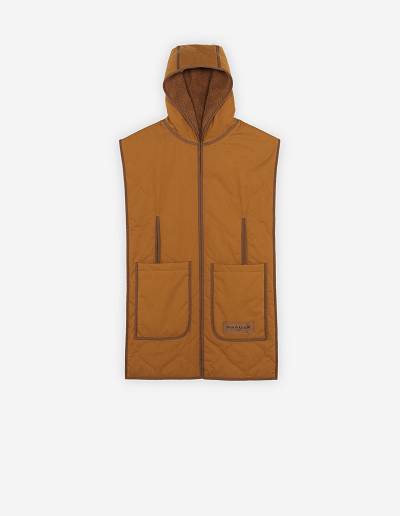 Brown Men's Maison Kitsune Quilted Hood Scarf | AU-U0615