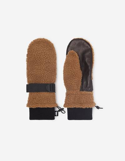 Brown Men's Maison Kitsune Technical Gloves | AU-M0979