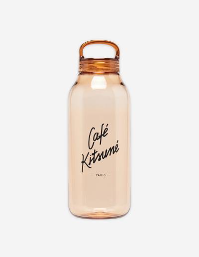Brown Women's Maison Kitsune Water Bottle Cafe Kitsune X Kinto Accessories | AU-M0112