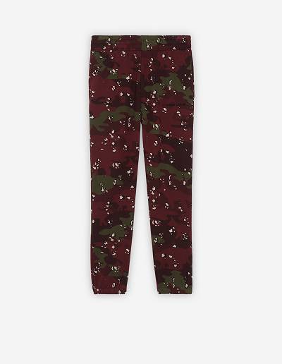 Burgundy Men's Maison Kitsune Camo Fox Regular Jog Pants | AU-M0341