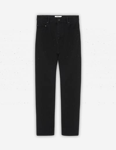 Grey Black Men's Maison Kitsune Slim Fit Jeans | AU-Q0398