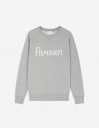 Grey Men's Maison Kitsune Parisien Classic Sweatshirts | AU-H0163