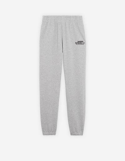 Grey Men's Maison Kitsune Rue De Richelieu Regular Jog Pants | AU-J0541