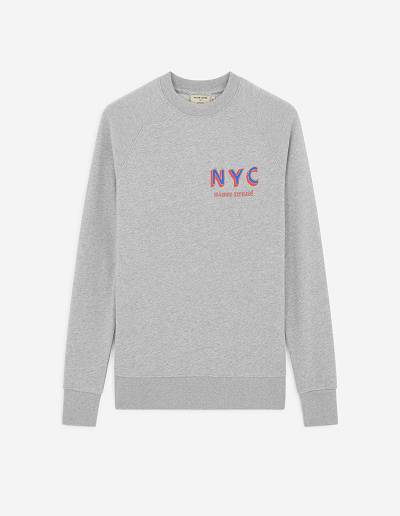 Grey Women's Maison Kitsune Nyc Ben Klevay Sweatshirts | AU-S0967