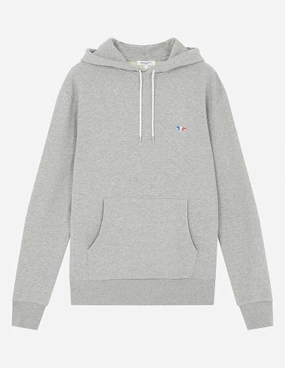 Grey Women's Maison Kitsune Tricolor Fox Patch Classic Hoodies | AU-B0693