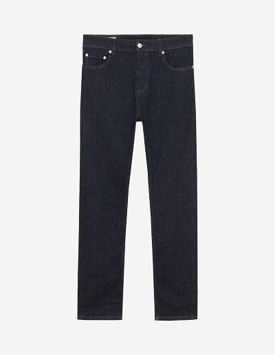 Indigo Men's Maison Kitsune Slim Fit Jeans | AU-Q0815