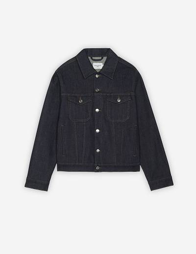 Indigo Men's Maison Kitsune Trucker Jackets | AU-P0500