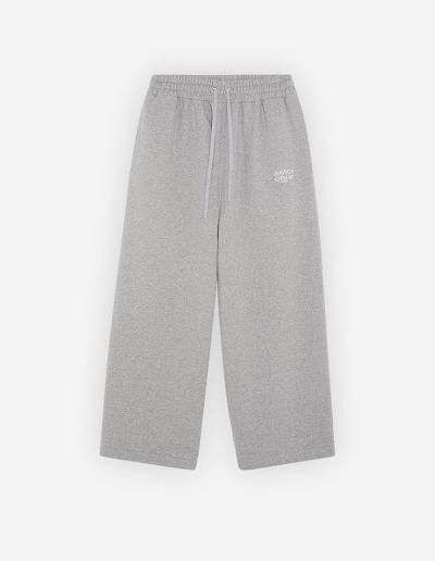 Light Grey Men's Maison Kitsune Japanese Fleece Jog Pants | AU-K0922