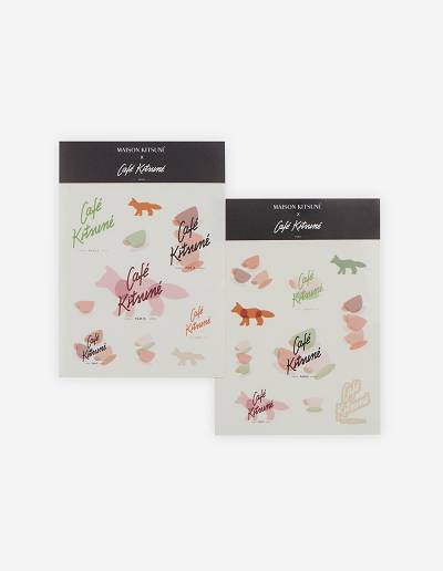 Multicolor Women's Maison Kitsune Cup Cafe Kitsune Stickers Accessories | AU-L0M11