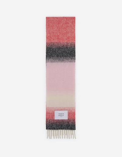 Pink Red Men's Maison Kitsune Gradient Fringed Scarf | AU-W0977