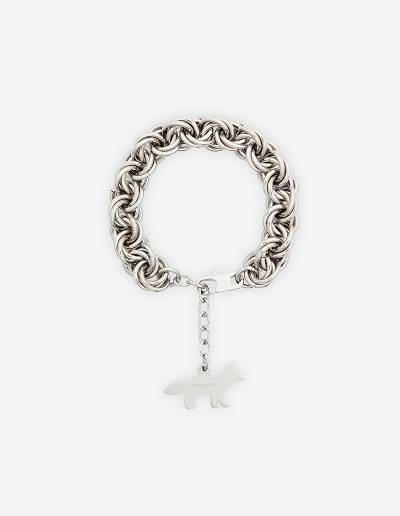 Silver Women's Maison Kitsune Knot Chain Bracelet Accessories | AU-K0719