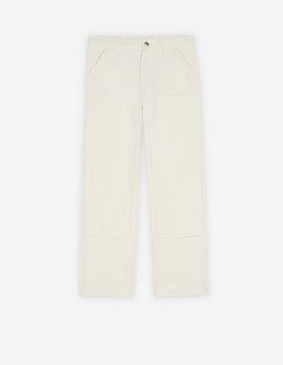 White Men's Maison Kitsune Cafe Workwear Pants | AU-G0365
