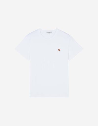 White Men's Maison Kitsune Fox Head Patch Classic T Shirts | AU-G0626