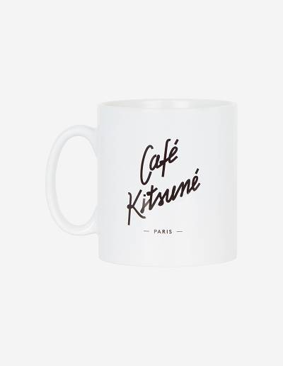 White Men's Maison Kitsune Mug Cafe Kitsune Accessories | AU-F0364