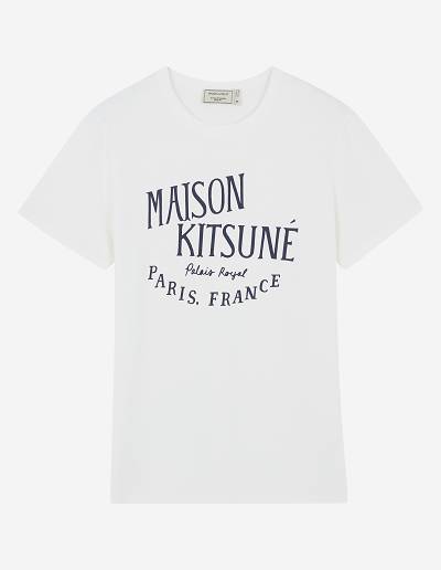 White Men's Maison Kitsune Palais Royal Classic T Shirts | AU-L0285
