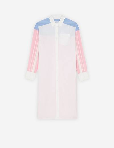 White Pink Women's Maison Kitsune Dress Shirts | AU-U151