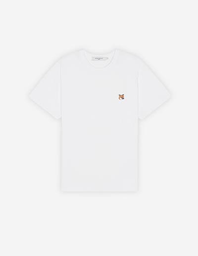 White Women's Maison Kitsune Fox Head Patch Classic T Shirts | AU-X0957