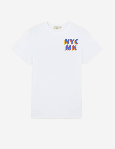 White Women's Maison Kitsune Nyc Ben Klevay T Shirts | AU-U0818
